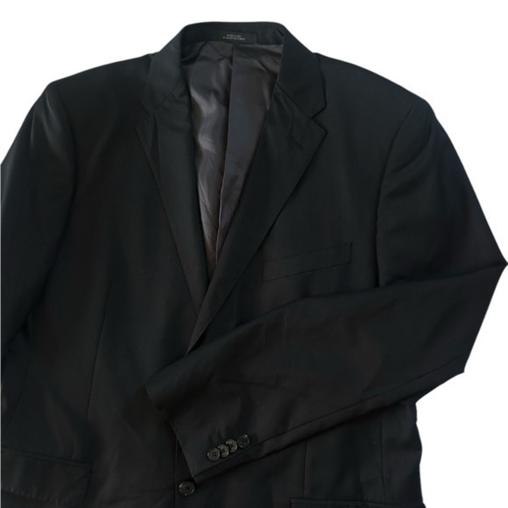 Saks Fifth Avenue Ermenegildo ZEGNA Wool Suit Jacket - Mens Size 44R - Black